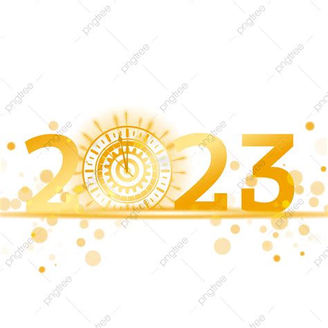 2023 시계 새해 복 많이 받으세요 축하 글꼴 2023 시계 새해 Png 일러스트 및 Psd 이미지 무료 다운로드