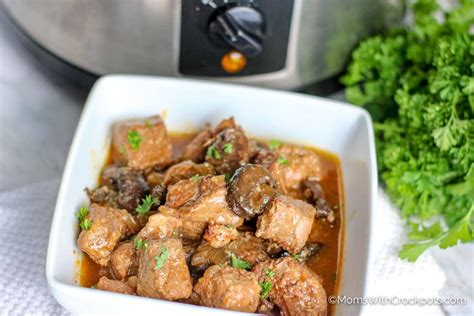 Add pasta and cook for 8. Crockpot Beef Tips & Gravy Recipe - Moms with Crockpots
