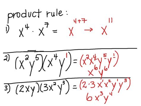 Product Rule For Exponents Math Showme