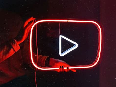 Youtube Logo Wall Neon Decor Social Media Led Neon Sign Etsy In 2021