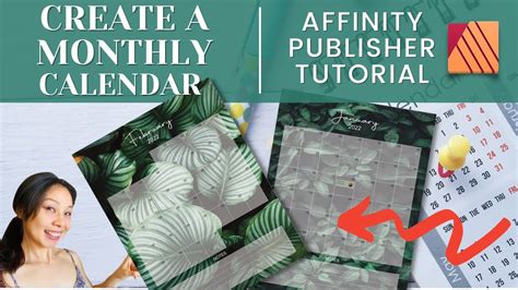 Create Monthly Calendars In Affinity Publisher Youtube