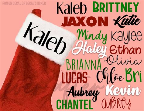 We did not find results for: Christmas Stocking Iron On Decal Custom Name Personalized ...