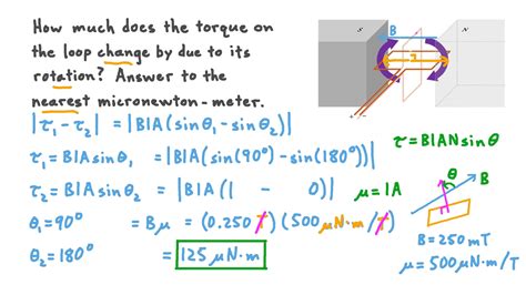 Question Video Calculating Torque On A Current Carrying Loop Of Wire In A Uniform Magnetic