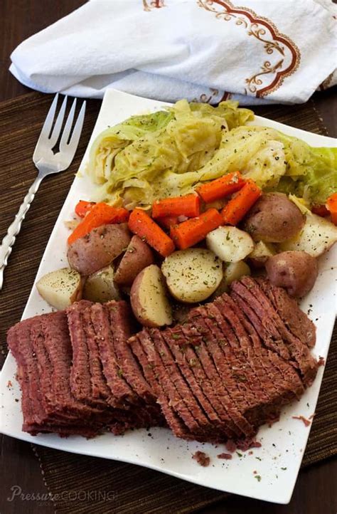 I love corned beef and cabbage! Pressure Cooker (Instant Pot) Corned Beef and Cabbage ...