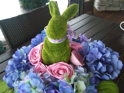 Hydrangea Bunny Urn Easter Crafts Crafts Table Decorations