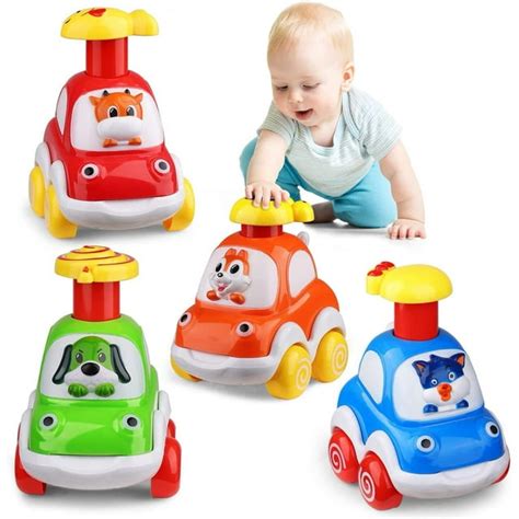 Szdudu Baby Toys For 1 Year Old Boy Ts 4 Pcs Animal Car Toys For 2