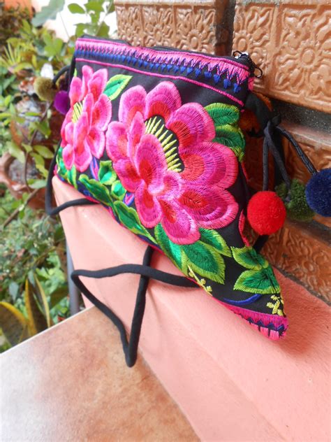 long-strap-cross-body-bag,-trapezoid-embroidery-chinese-hmong-hilltribe
