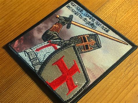 Non Nobis Domine Patch Morale Sword Christian Army Church Etsy Uk