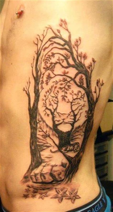 Side Tiger Tree Tattoo By Rainfire Tattoo