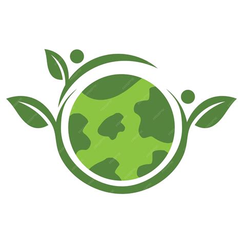 Diseño De Logotipo De Ecología Verde Para El Medio Ambiente Mundial