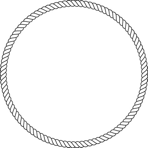 Rope Style Circle Border (PSD) | Official PSDs png image