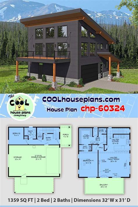 Garage with bedroom above plans. Modern Style Garage-Living Plan 40837 with 2 Bed, 2 Bath ...