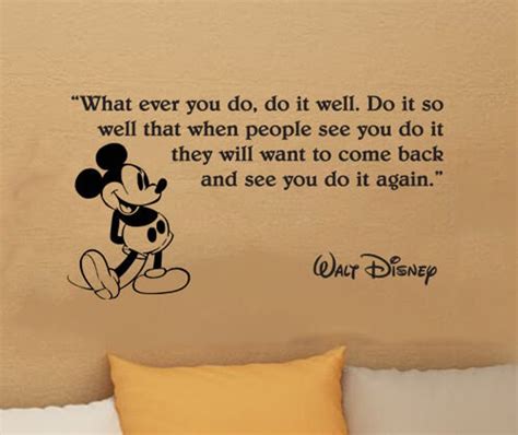 What Ever You Do Walt Disney Wall Quote Vinyl Wall Art Sticker Etsy