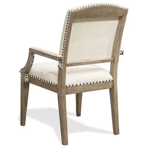 Riverside Furniture Myra Upholstered Arm Chair With Nail Head Trim