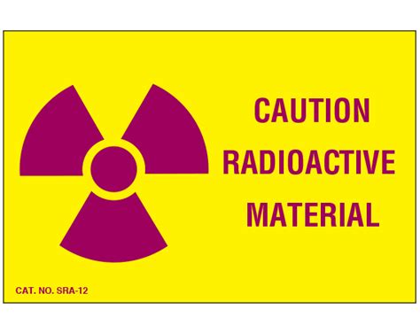 Sra 12 Radioactive Materials Warning Labels