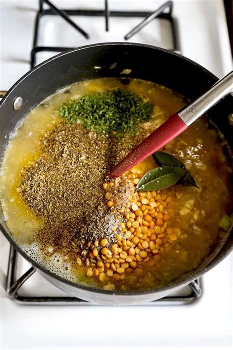 Vegetarian Split Pea Soup Pickled Plum Food And Drinks Recipe