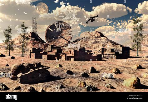 An Abandoned Desert Outpost Stock Photo Alamy