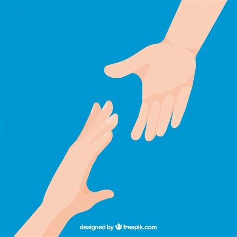 Premium Vector Helping Hand To Support Background In Flat Style