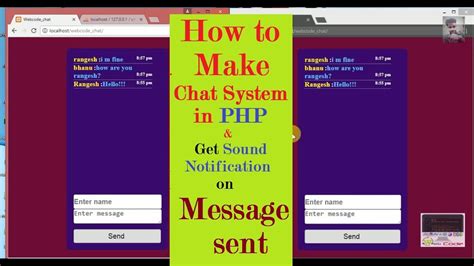 How To Make Chat System In Php Play Sound On Message Sent Youtube