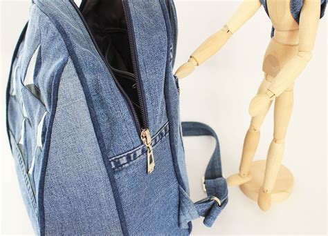 Handmade Backpack From Old Jeans Designer Denim Backpack Etsy
