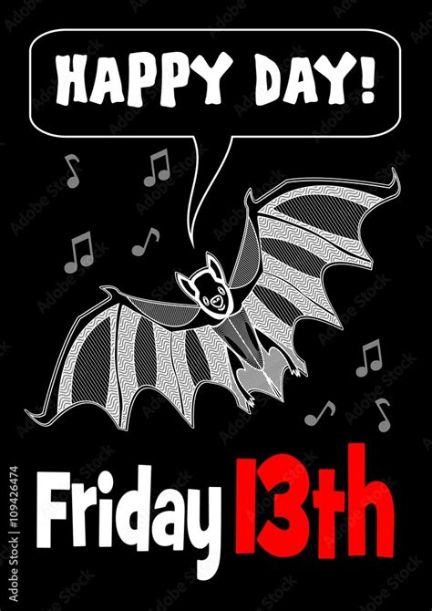 Lucky Friday 13th Text With Black Cat Royalty Free Vector Clip Art