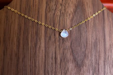 Moonstone Necklace 14k Gold Filled Wire Wrapped Jewelry Etsy