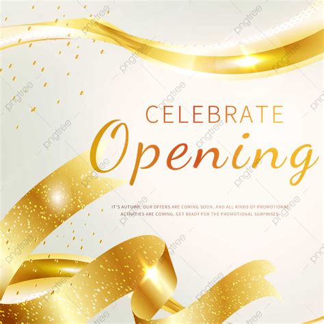 Grand Opening Ribbon Golden Template Template Download On Pngtree
