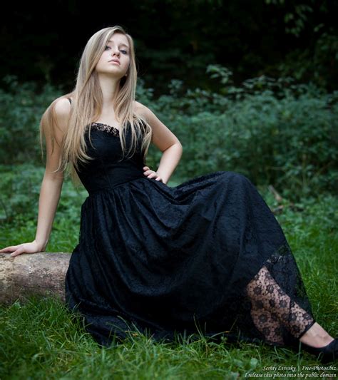 A Natural Blond Creation Of God Wearing A Black Dress Public Domain Portraits By Serhiy Lvivsky