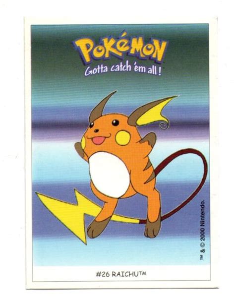 Pokemon Gotta Catchem All N°26 Raichu A4710 Ebay