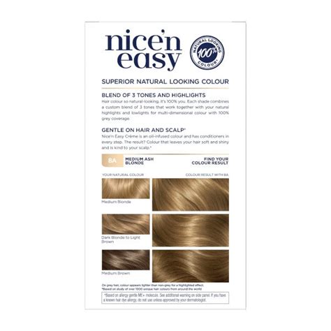 Clairol Nicen Easy Hair Dye 8a Medium Ash Blonde