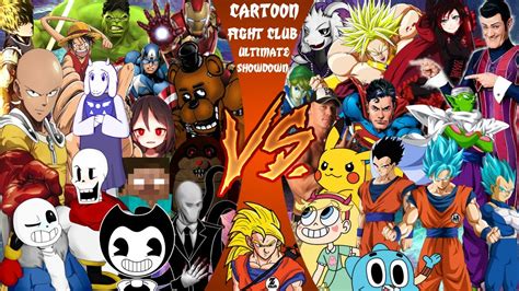 Undertale Vs Bendy Vs Fnaf Vs Anime Vs Cartoons And More Cartoon Fight