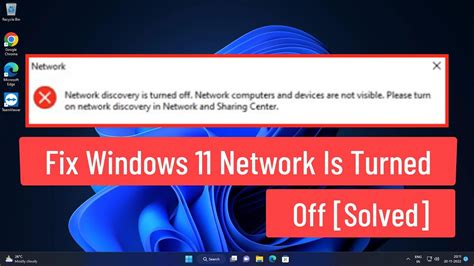 How To Fix Windows Network Discovery Is Turned Off Youtube