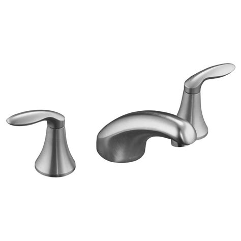 I have a moen faucet on my master bathtub mounted to deck of tub, three posts (cold, faucet, hot). KOHLER Coralais Brushed Chrome 2-Handle Deck Mount Roman ...