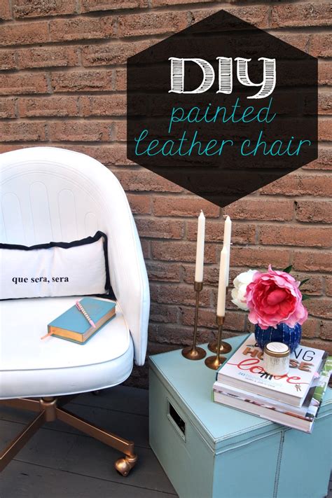 Chic Diy Painted Leather Office Chair