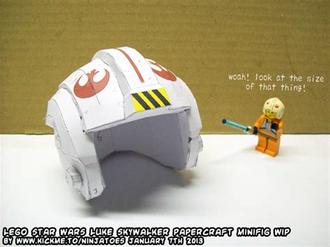 Papercraft Lego Star Wars Luke Skywalker Wip By Ninjatoespapercraft On
