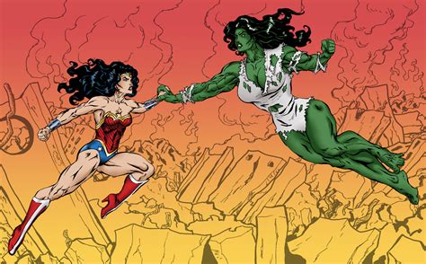 Artstation Wonder Woman Vs She Hulk