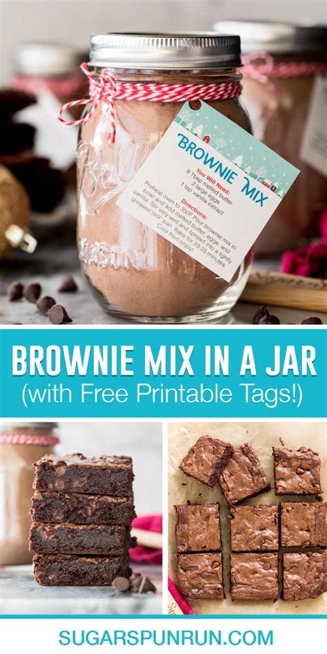 Homemade Brownie Mix With Free Printable Sugar Spun Run