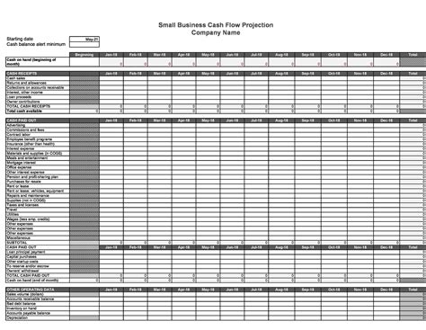 Simple Financial Projections Templates Excel Word