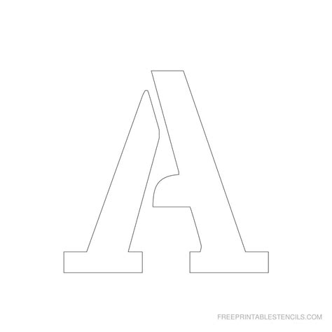 Printable 3 Inch Letter Stencil A Has Full Alphabet Small Alphabet