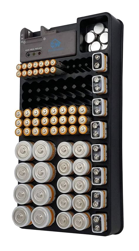 Best Battery Organizer 110 Batteries Tester Storage Organizer Aa