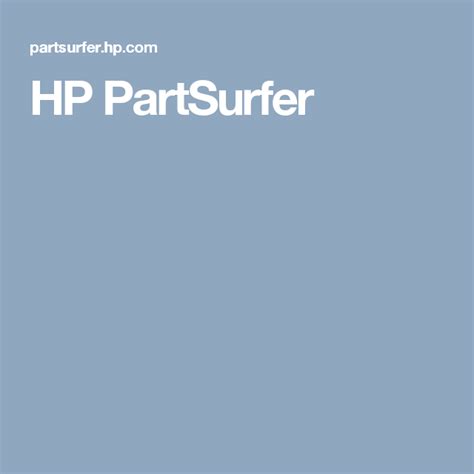 Hp Partsurfer