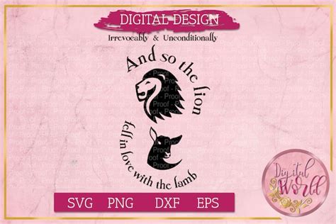 And So The Lion Fell In Love With The Lamb Svg Twilight Svg Etsy