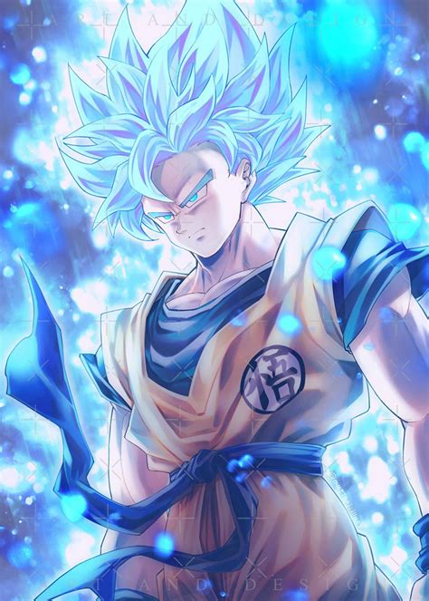 Goku Super Saiyan Blue Dragon Ball Premium T Shirt By Artanddesigni