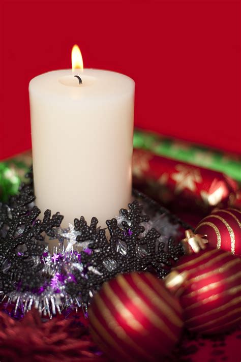 Free Stock Photo 3610-burning festive candle | freeimageslive