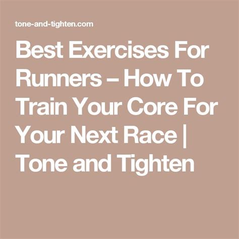 The Best Exercises For Runners How To Train Your Core For Your Next