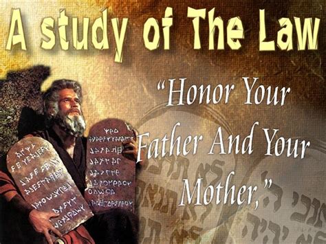Honor Your Father And Your Mother The Fifth Commandment Lesson F