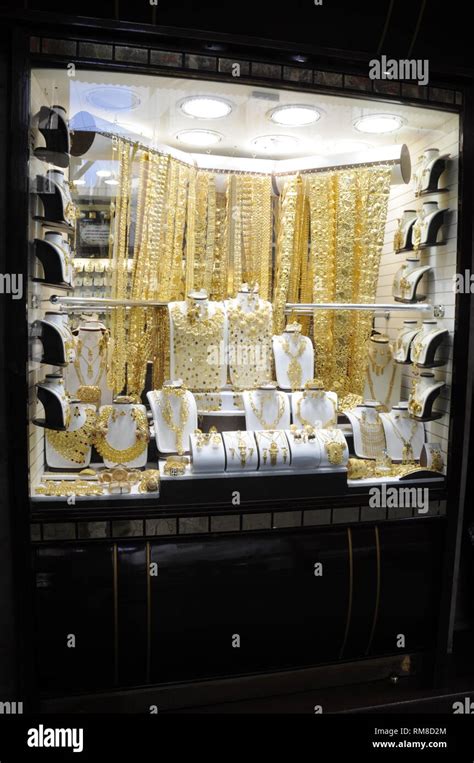 Show Window Of A Jewelry Store In Dubai Gold Souk Stock Editorial Photo Monticello