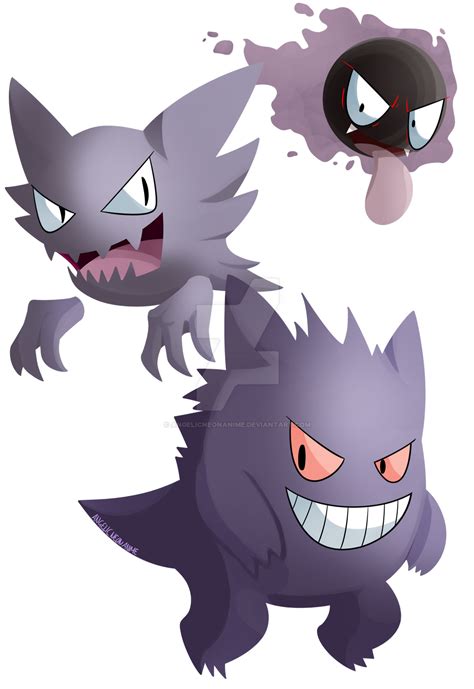 Gastly Evolutions By Angelicneonanime On Deviantart