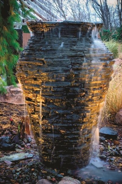 Medium Stacked Slate Urn Landscape Fountain Kit Aquascape Inc