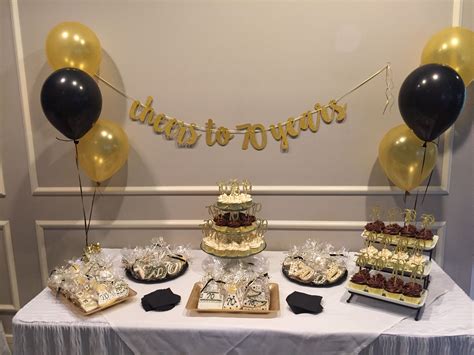 70th Birthday Dessert Table | Dessert table birthday, Birthday desserts